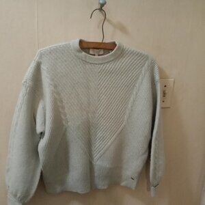 Ted Baker London Sz UK 0/US 2 pale mint green Wool blend patterned Sweater